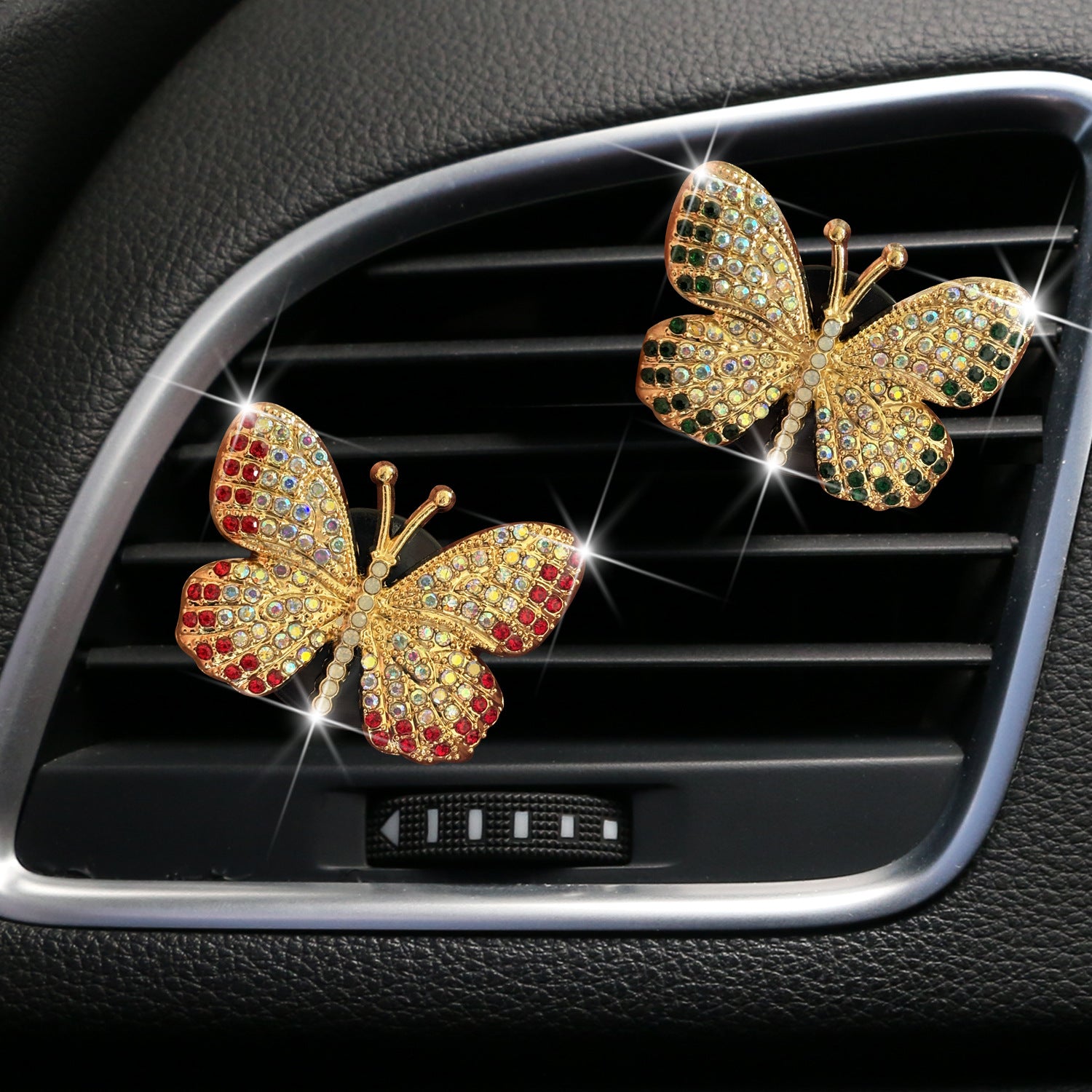 Wholesale car interior perfume clip exquisite butterfly diamond air conditioning air outlet goddess temperament car aromatherapy clip